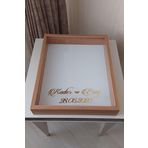 Verda Çerçeve 40X50 Cm Bambu Gül Anı Çerçevesi! Derin Ledsiz Çerçeve! Gül Anı Çerçevesi-Gelin Buketleri Için