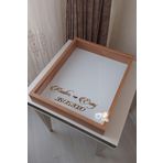 Verda Çerçeve 40X50 Cm Bambu Ledli Derin Anı Çerçevesi-Gül Kutusu-Dekoratif Hatıra Çerçevesi-Beyaz Zemin!