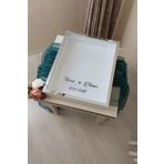 Verda Çerçeve 40X50 Cm Beyaz-Gümüş Derin Ledsiz Gül Anı Çerçevesi! Gül Kutusu