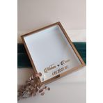 Verda Çerçeve 40X50 Cm Bronz Derin Anı Çerçevesi- Ledli Gül Kutusu-Beyaz Zemin! Yeni Moda Çerçeve