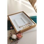 Verda Çerçeve 40x50 Cm Bronz Fotoğraf Bölümlü 8 Cm Derinliğinde Isimli Ledsiz Çerçeve! Gül Kutusu Kahverengi