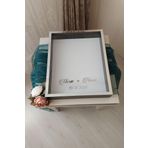 Verda Çerçeve 40X50 Cm Siyah-Gümüş Derin Ledsiz Gül Anı Çerçevesi! Gül Kutusu