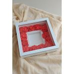 Verda Çerçeve Güllü Anı Çerçevesi! 25X25 Cm 12 Gülü Ile Beraber Fotoğraf Bölümlü Anı Çerçevesi!