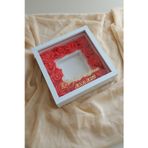 Verda Çerçeve Güllü Anı Çerçevesi! Isimli Ve Tarihli 25X25 Cm 12 Gülü Ile Beraber Fotoğraf Bölümlü Anı Çerçevesi!