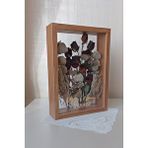 Verda Çerçeve İsimli 25x35 Cm Çift Yönlü Derin Gül Çerçevesi! Gelin Buketi Çerçevesi! Bambu Kahverengi