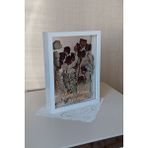 Verda Çerçeve İsimli 25x35 Cm Çift Yönlü Derin Gül Çerçevesi! Gelin Buketi Çerçevesi! Beyaz