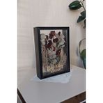 Verda Çerçeve İsimli 25x35 Cm Çift Yönlü Derin Gül Çerçevesi! Gelin Buketi Çerçevesi! Siyah