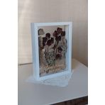 Verda Çerçeve İsimli 25X35 Cm Çift Yönlü Derin Gül Çerçevesi! Gelin Buketi Çerçevesi!