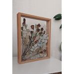 Verda Çerçeve İsimli 40x50 Cm Çift Yönlü Derin Gül Çerçevesi! Gelin Buketi Çerçevesi! Bambu Kahverengi