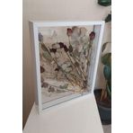 Verda Çerçeve İsimli 40X50 Cm Çift Yönlü Derin Gül Çerçevesi! Gelin Buketi Çerçevesi!