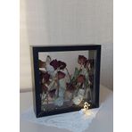 Verda Çerçeve Ledli 25X25 Cm Çift Yönlü Derin Gül Çerçevesi! Gelin Buketi Çerçevesi!