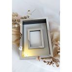 Verda Çerçeve Ledli 25X35 Cm Siyah-Gümüş Fotoğraf Alanlı Model Tasarım Gül Kutusu Anı Çerçevesi! Isimsiz Ledli!