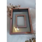 Verda Çerçeve Ledli 25X35 Cm Siyah-Rose Fotoğraf Alanlı Model Tasarım Gül Kutusu Anı Çerçevesi! Isimsiz Ledli!