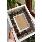 Verda Çerçeve Ledli 25x35 Cm Üçgen Fotoğraf Alanlı Model Tasarım Gül Kutusu Anı Çerçevesi! Isimsiz Ledli! Beyaz