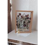Verda Çerçeve Ledli Isimli 30X40 Cm Bambu Çift Yönlü Anı Çerçevesi! Gül Kutusu Şeffaf Gül Kutusu