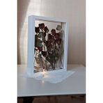 Verda Çerçeve Ledli Ve İsimli 25x35 Cm Çift Yönlü Derin Gül Çerçevesi! Gelin Buketi Çerçevesi! Beyaz