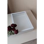 Verda Çerçeve Ledli Yeni Trend 25X35 Cm Beyaz Derin Gül Tasarım Çerçevesi! Gül Kutusu Anı Çerçevesi! Isimsiz