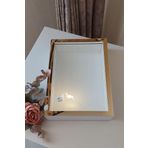 Verda Çerçeve Ledli Yeni Trend 25X35 Cm Beyaz-Gold Derin Gül Tasarım Çerçevesi! Gül Kutusu Anı Çerçevesi! Isimsiz