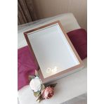 Verda Çerçeve Ledli Yeni Trend 25X35 Cm Beyaz-Rose Derin Gül Tasarım Çerçevesi! Gül Kutusu Anı Çerçevesi! Isimsiz