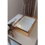 Verda Çerçeve Ledli Yeni Trend 25X35 Cm Gold Derin Gül Tasarım Çerçevesi! Gül Kutusu Anı Çerçevesi! Isimsiz