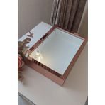 Verda Çerçeve Ledli Yeni Trend 25X35 Cm Rosegold Derin Gül Tasarım Çerçevesi! Gül Kutusu Anı Çerçevesi! Isimsiz
