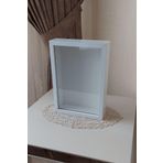 Verda Çerçeve Ledsiz Yeni Trend 25X35 Cm Beyaz Derin Gül Tasarım Çerçevesi! Gül Kutusu Anı Çerçevesi! Isimsiz