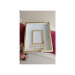 Verda Çerçeve Verda Beyaz-Gold 40X50 cm Fotoğraf Bölümlü Anı Çerçevesi Ledli ve Isimli Gül Tablosu - Beyaz - Altın