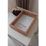 Verda Çerçeve Yeni Model 25X35 Cm Bambu Derin Gül Tasarım Çerçevesi! Gül Kutusu Anı Çerçevesi! Isimli