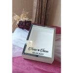 Verda Çerçeve Yeni Model 25X35 Cm Beyaz-Füme Ledli Derin Gül Tasarım Çerçevesi! Gül Kutusu Anı Çerçevesi! Isimli