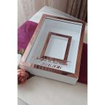 Verda Çerçeve Yeni Model 25X35 Cm Beyaz-Rose Fotoğraf Alanlı Model Tasarım Gül Kutusu Anı Çerçevesi! Isimli Ledsiz