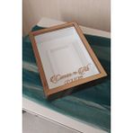 Verda Çerçeve Yeni Model 25x35 Cm Bronz Ledsiz Fotoğraf Alanlı Model Tasarım Gül Kutusu Anı Çerçevesi! Isimli Kahverengi