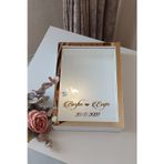 Verda Çerçeve Yeni Model 25X35 Cm Gold-Beyaz Ledli Derin Gül Tasarım Çerçevesi! Gül Kutusu Anı Çerçevesi!