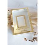 Verda Çerçeve Yeni Model 25X35 Cm Gold-Beyaz Ledli Fotoğraf Alanlı Model Tasarım Gül Kutusu Anı Çerçevesi!