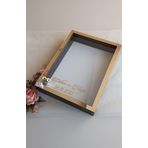Verda Çerçeve Yeni Model 25X35 Cm Siyah-Gold Ledli Derin Gül Tasarım Çerçevesi! Gül Kutusu Anı Çerçevesi!