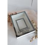 Verda Çerçeve Yeni Model Ledsiz 25X35 Cm Füme-Beyaz Fotoğraf Alanlı Model Tasarım Gül Kutusu Anı Çerçevesi!