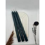 Verda Desing Dekoratif Pastel Mat Koyu Yeşil Şamdan Mumu 3 Lü Set - 1