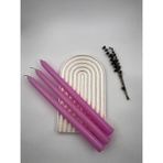 Verda Desing Dekoratif Pastel Mat Pembe Şamdan Mumu 3 Lü Set - 1