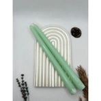Verda Desing Dekoratif Pastel Su Yeşili Şamdan Mumu 2 Li Set - 1