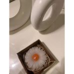 Verda Desing Hediyelik Papatya El Yapımı Dekoratif Tasarım Mum - Beyaz - 1