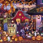 Vermont Christmas Cadılar bayramı Barn Dance Jigsaw yapboz 1000 parça