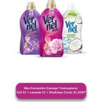 Vernel Max Gül 1.44L & Vernel Max Taze Lavanta 1.44L & Vernel Max Naturals Mineraller ve Hindistan Cevizi 1.44L - 4,5 lt