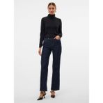Vero Moda Balıkçı Yaka Dar Siyah Kadın Kazak Vmırıs Ls Rollneck Pullover Ga Noos - XL