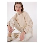 Vero Moda Bisiklet Yaka Krem Kadın Sweatshırt VMVIANA LS BALLOON SWEAT JRS GA