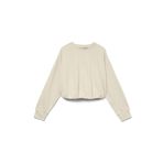 Vero Moda Bisiklet Yaka Sweatshırt VMVIANA LS BALLOON SWEAT JRS GA, S, 5003274877, Krem, kadın