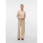 Vero Moda Kadın Normal Bel Rahat Kesim Pantolon, Krem, M
