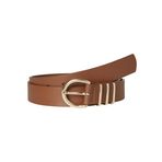 VERO MODA Kadın Vmelisa Coated Belt Noos sentetik kemer, Konyak/Detay: Altın, 85