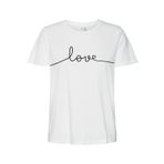 VERO MODA Kadın VMKAMI S/S O-NECK tişört JRS BTQ GA Tişört Beyaz XS