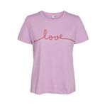 VERO MODA Kadın VMKAMI S/S O-NECK tişört JRS BTQ GA Tişört Lila XS