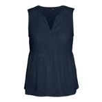 VERO MODA Kadın VMKATTY SL TOP WVN Tişört Lacivert L