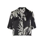 VERO MODA Kadın VMKEILA SS CROPPED SHIRT VMA Gömlek Siyah XS
